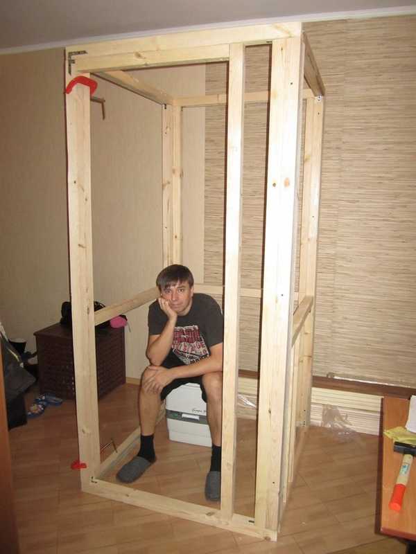 Как построить сауну в квартире: делаем каркас кабинки