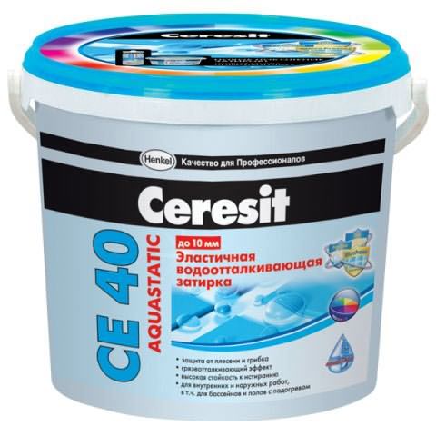 Эластичная водоотталкивающая затирка Ceresit CE 40 для швов шириной до 10 мм