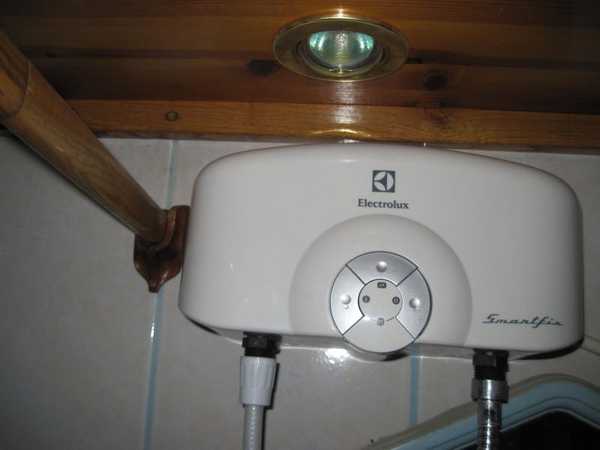Проточный электрический водонагреватель для бани или сауны 