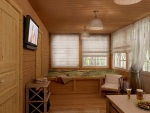 Уютная комната отдыха в бане